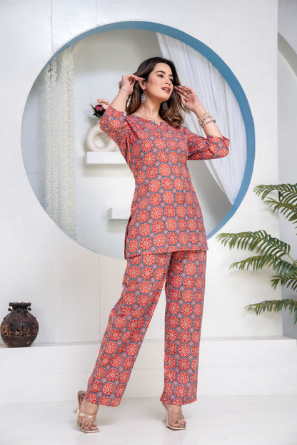 Printed Cord Set for women