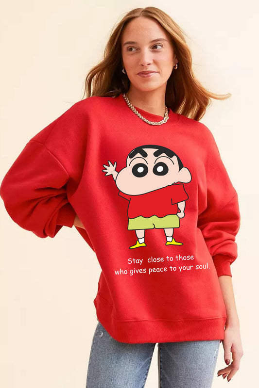 Sin-chan Printed Sweatshirt