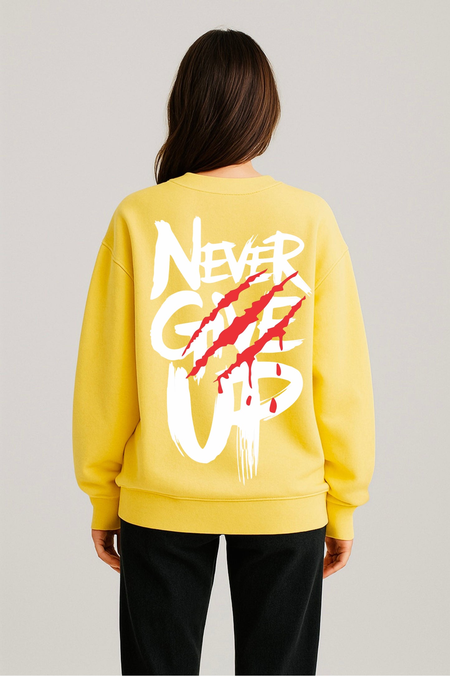 Never Give up Printed sweatshirt