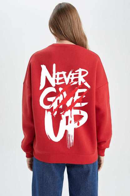 Never Give up Printed sweatshirt