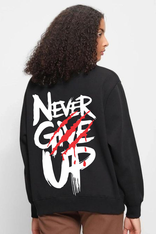 Never Give up Printed sweatshirt