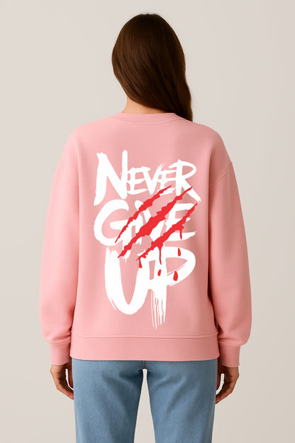 Never Give up Printed sweatshirt