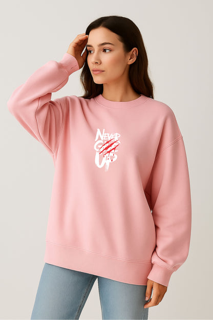 Never Give up Printed sweatshirt